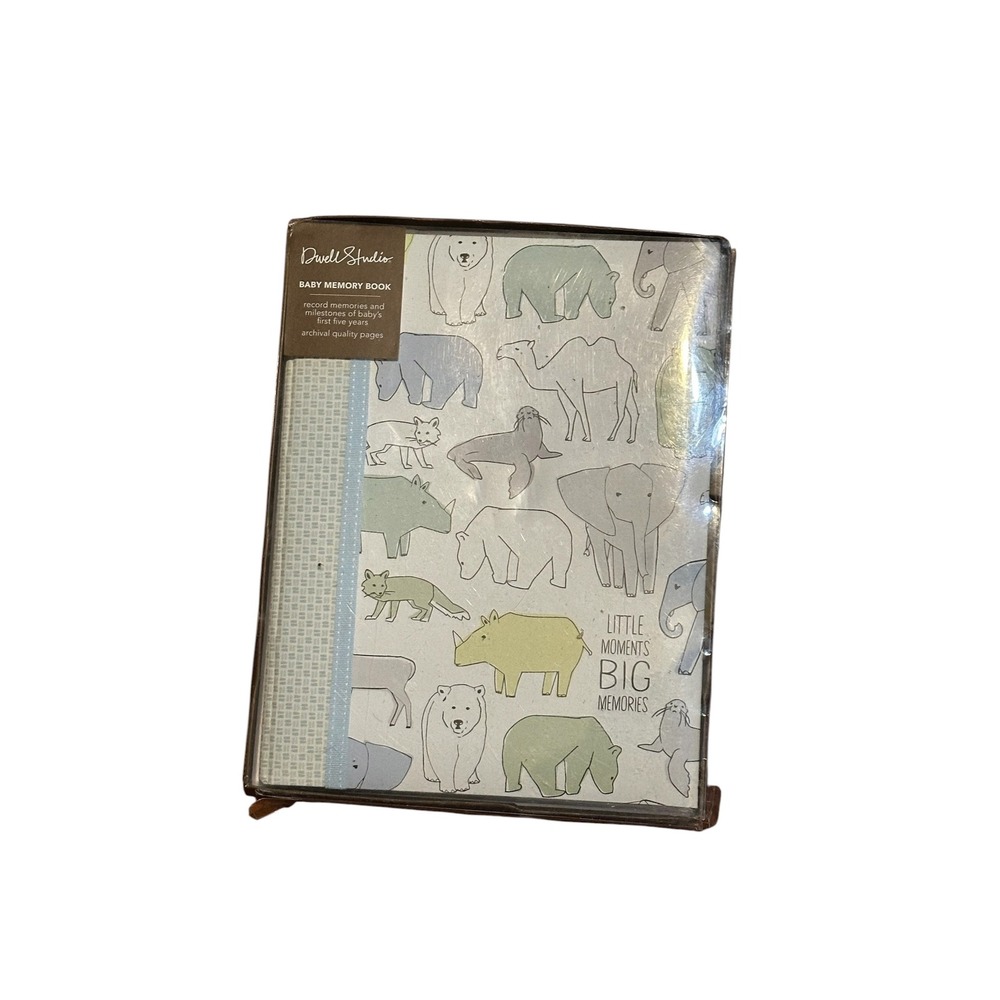 DwellStudio Baby Memory Book First Five Years Animal Print Keepsake Journal NIP
